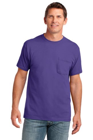 Custom Printed Port & Company Core Cotton Pocket Tee - PC54P