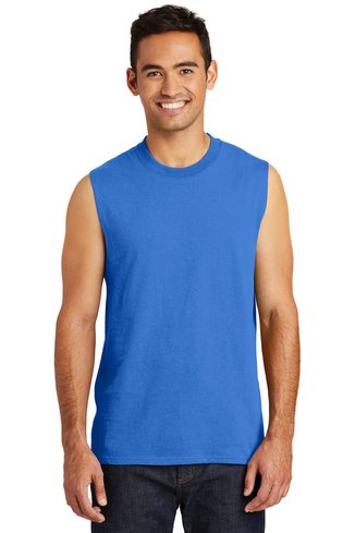 Custom Printed Port & Company Core Cotton Sleeveless Tee - PC54SL