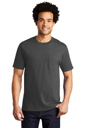 Custom Logo Port & Company Bouncer Pocket Tee - PC600P 