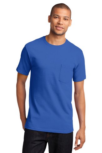 Custom Logo Port & Company - Tall Essential Pocket Tee - PC61PT 