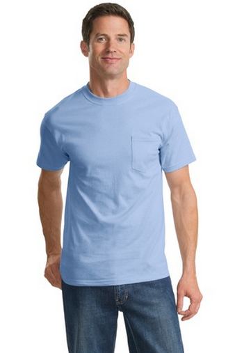 Custom Printed Port & Company T-Shirt with Pocket. PC61P