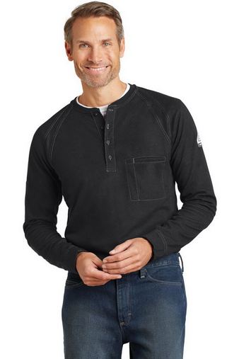 Bulwark iQ Long Sleeve Henley. QT20
