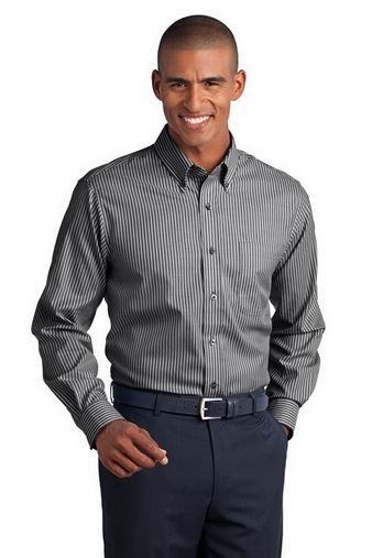 CLOSEOUT Red House - Stripe Non-Iron Pinpoint Oxford. RH64