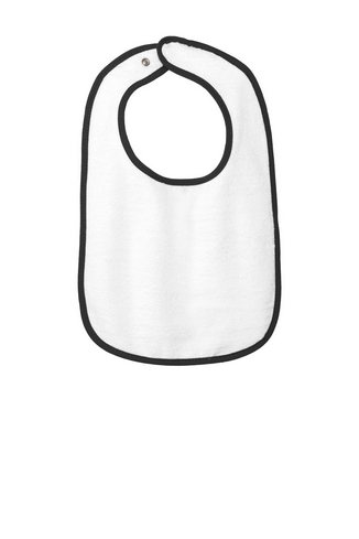 Rabbit Skins Infant Contrast Trim Terry Bib. RS1003 