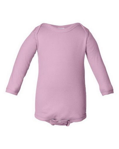 Custom Imprinted Rabbit Skins Infant Baby Rib Long Sleeve Creeper - 4411