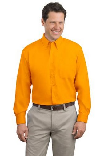 Custom Embroidered Extended Size Long Sleeve Easy Care Dress Shirt. Port Authority - S608ES With Logo