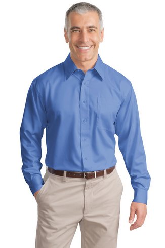 Custom Logo Port Authority Tall Non-Iron Twill Shirt - TLS638 