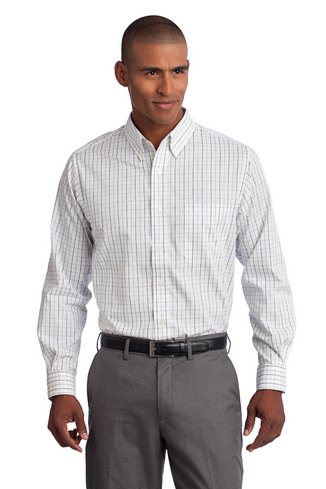 Custom Embroidered Port Authority Tattersall Easy Care Shirt - S642