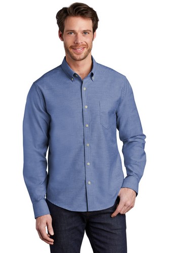 Custom Embroidered Port Authority Untucked Fit SuperPro Oxford - S651