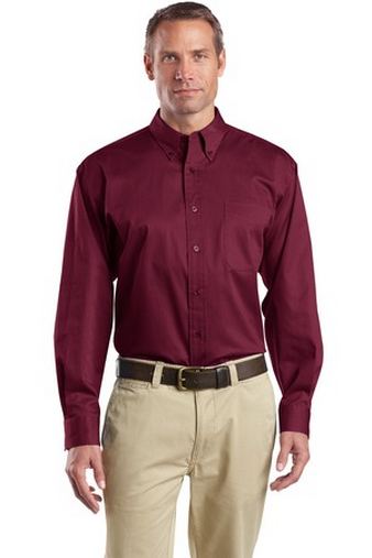 Custom Embroidered CornerStone Long Sleeve SuperPro Twill Shirt - SP17