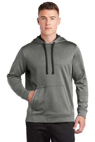 Custom Printed Sport-Tek PosiCharge Sport-Wick Heather Fleece Hooded Pullover. ST264 with imprint