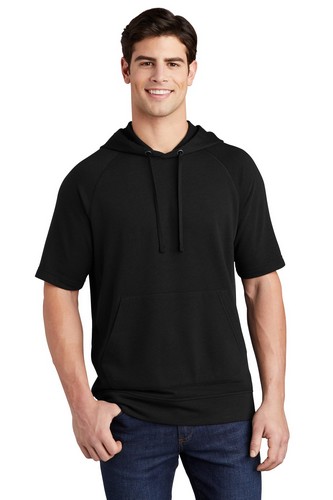Custom Printed Sport-Tek PosiCharge Tri-Blend Wicking Fleece Short Sleeve Hooded Pullover - ST297