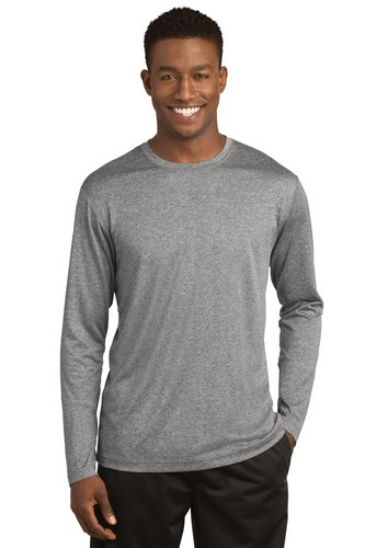 Custom Printed Sport-Tek Long Sleeve Heather Contender Tee - ST360LS