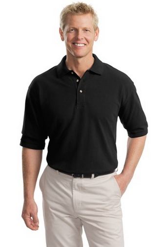 Custom Logo Tall Pique Knit Sport Shirt Port Authority TLK420 Embroidered