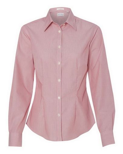 Custom Embroidered Van Heusen Women's Non-Iron Featherstripe Shirt - 13V0421