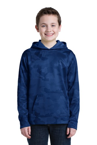 Custom Logo Sport-Tek Youth Sport-Wick CamoHex Fleece Hooded Pullover - YST240
