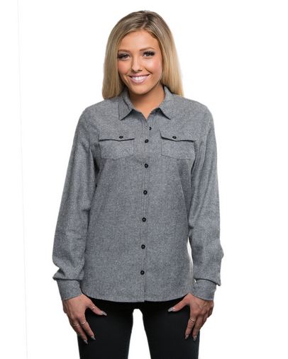  Ladies' Solid Flannel Shirt 