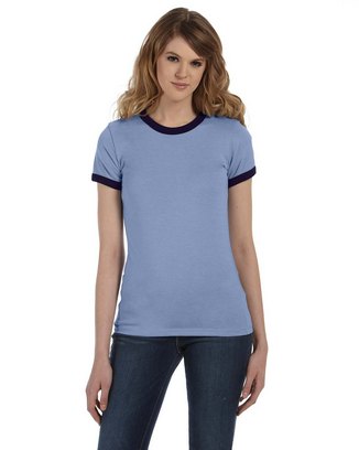 Ladies' Jersey Short-Sleeve Ringer T-Shirt