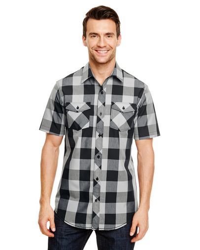  Mens Buffalo Plaid Woven Shirt 