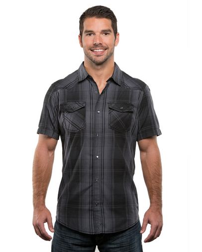 Men's Plaid Pattern Western Woven