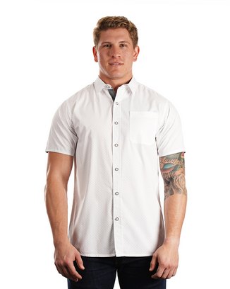 Men's Peached Poplin Short Sleeve Woven Shirt