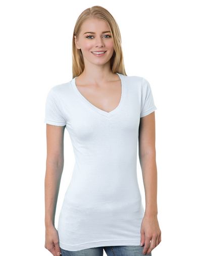  Youth V-Neck T-Shirt - WHITE - XS 
