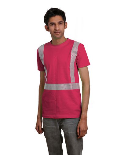 5.4 oz., 100% Cotton Hi-Visibility Segmented Striping T-Shirt