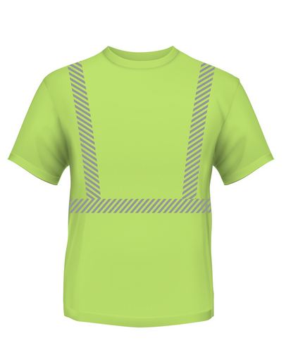 4.5 oz., Polyester Performance Hi-Visibility Segmented Striping T-Shirt