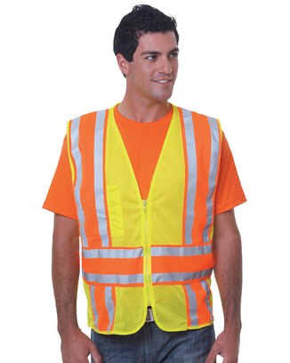  Unisex ANSI Mesh Vest - LIME GREEN - 5XL 