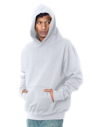  Adult Super Heavy Hooded Sweatshirt - WHITE - S 