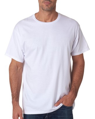  Adult Ring-Spun Jersey T-Shirt - WHITE - S 