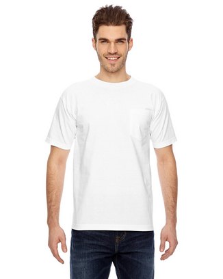  Adult Pocket T-Shirt - WHITE - S 