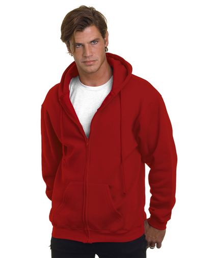 Adult 9.5oz., 80% cotton/20% polyester Full-Zip Hooded Sweatshirt