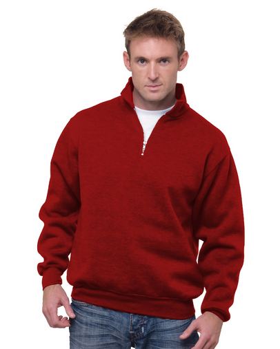  Unisex 9.5 oz., 80/20 Quarter-Zip Pullover Hooded Sweatshirt 