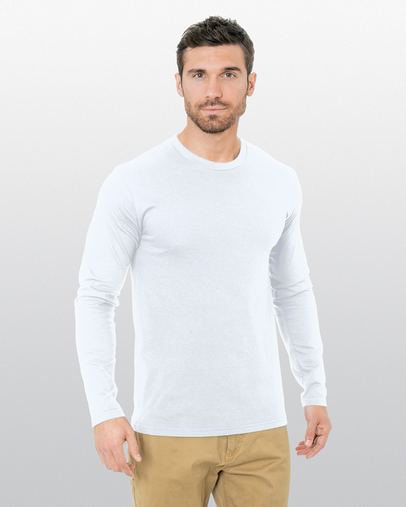 Unisex Fine Jersey Long-Sleeve Crew T-Shirt