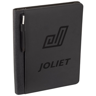  Vienna Heathered Zippered Padfolio 