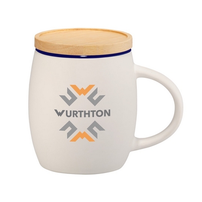  Hearth Ceramic Mug with Wood Lid/Coaster 15oz 