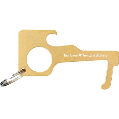  No Contact Keychain - Brass 