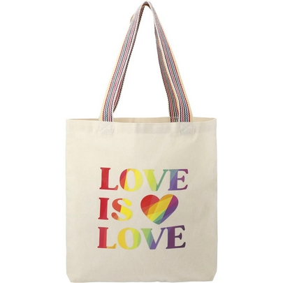  Rainbow Recycled 6oz Cotton Convention Tote 