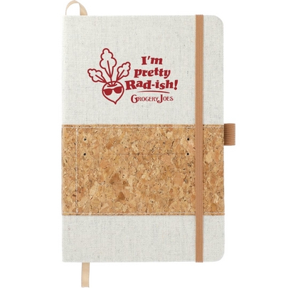  5.5&quot; x 8.5&quot; Recycled Cotton and Cork Bound Noteboo 