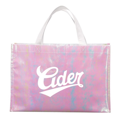  Iridescent Non-Woven Shopper Tote 
