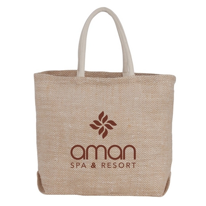  Herringbone Jute Tote 