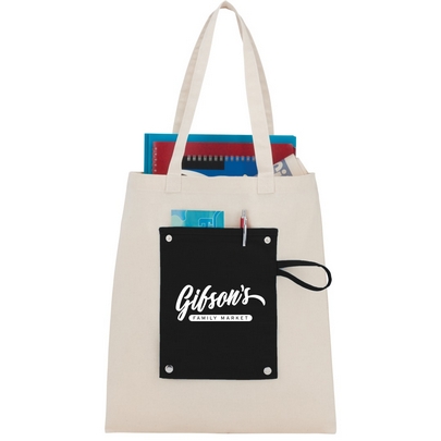  6oz Cotton Canvas Packable Snap Tote 