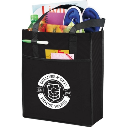 Printed Chevron Non-Woven Shopper Tote