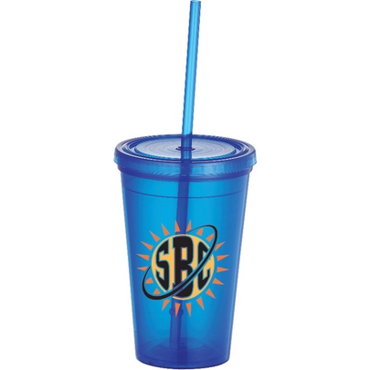  Iceberg 16oz Double-Wall Tumbler w/Straw 