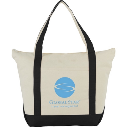  Classic 12oz Cotton Canvas Zippered Boat Tote 