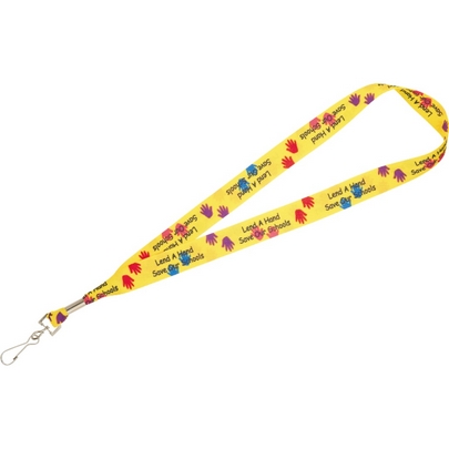  Full Color 1&quot; Lanyard w/ Hook 
