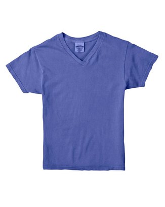 Ladies' 4.8 oz. Garment-Dyed V-Neck T-Shirt