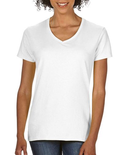 Ladies' Midweight V-Neck T-Shirt