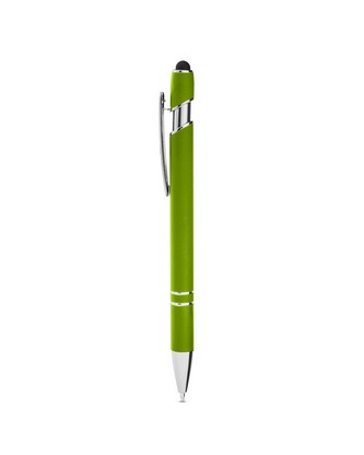 Rubberized Aluminum Click Stylus Pen - ACID GREEN - OS